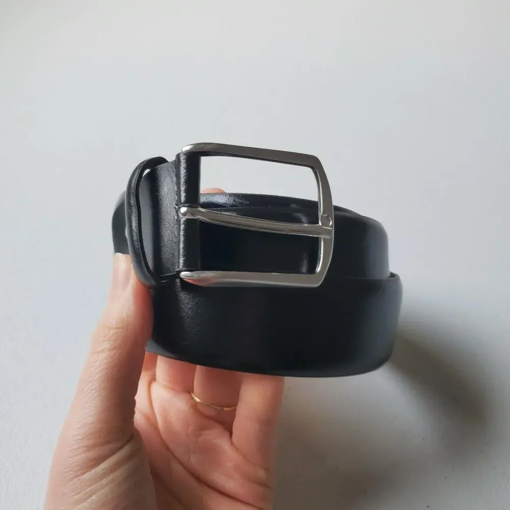 Suitsupply Belt Mens 42 Black Leather Made In Italy Dress Business Classic